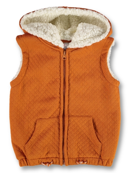 Toddler Girls Quilted Sherpa Vest