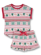Toddler Girls Christmas Puppy Pyjama Set