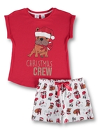 Girls Christmas Fair Isle Knit Pyjama Set