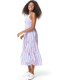 Womens Stripe Maxi With Cut Out Back Detail