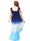 Womens Plus Flutter Sleeve Dip Dye Maxi Dress