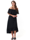 Womens Off The Shoulder High Low Dress