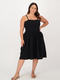 Womens Plus Shirred Waist Skirt And Dress In One