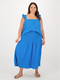 Womens Plus Shirred Waist Skirt And Dress In One