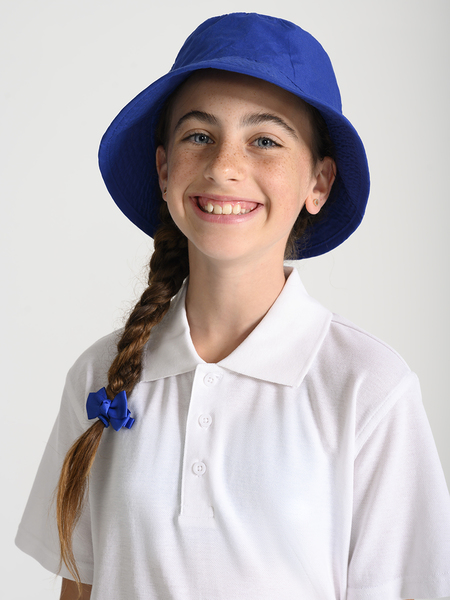 Kids Microfibre School Bucket Hat - Royal Blue