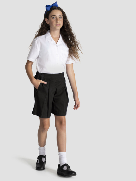 Girls Woven School Skorts - Black