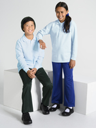 Kids Long Sleeve Polo Shirt - Light Blue
