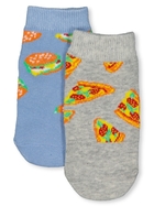 Kids 2 Pack Low Cut Jacquard Socks