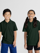 Kids Short Sleeve School Polo - White